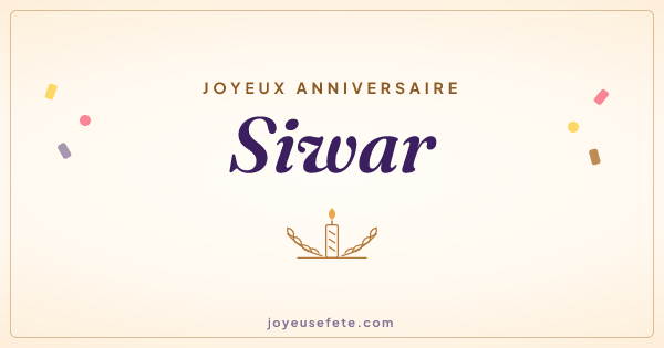 Image « Joyeux anniversaire Siwar » au format large
