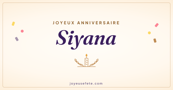 Image « Joyeux anniversaire Siyana » au format large