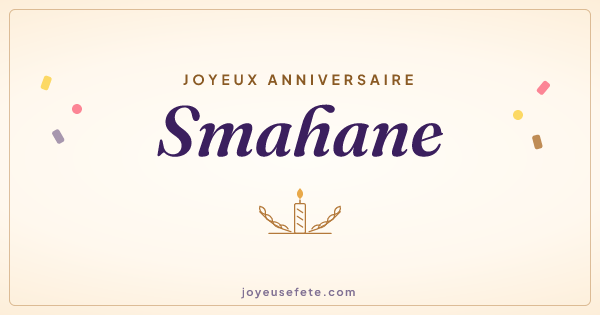Image « Joyeux anniversaire Smahane » au format large