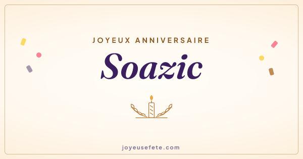Image « Joyeux anniversaire Soazic » au format large