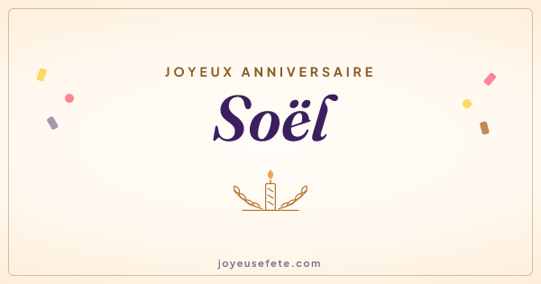 Image « Joyeux anniversaire Soël » au format large