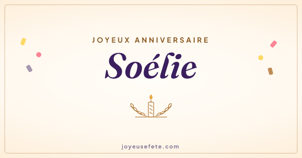Image « Joyeux anniversaire Soélie » au format large