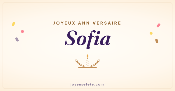 Image « Joyeux anniversaire Sofia » au format large