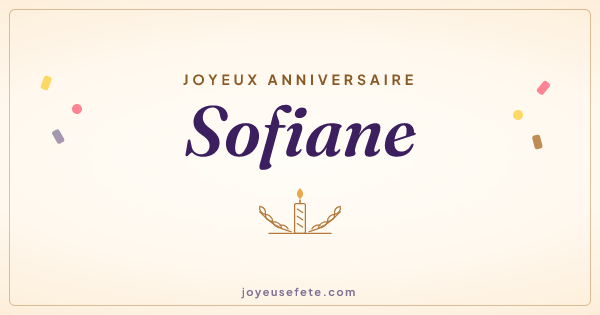 Image « Joyeux anniversaire Sofiane » au format large