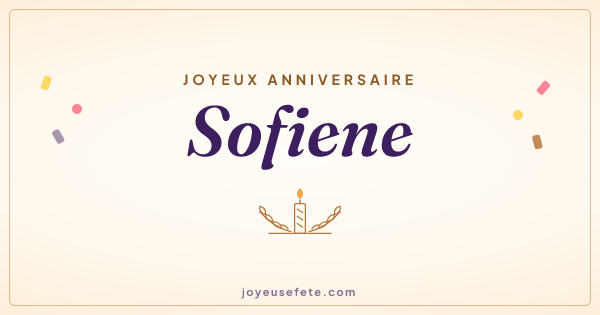 Image « Joyeux anniversaire Sofiene » au format large
