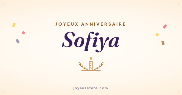 Image « Joyeux anniversaire Sofiya » au format large