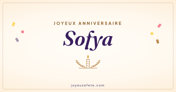 Image « Joyeux anniversaire Sofya » au format large