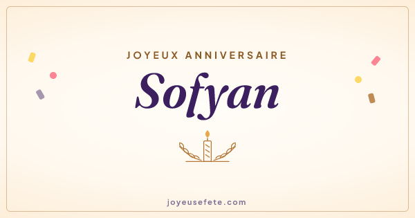 Image « Joyeux anniversaire Sofyan » au format large