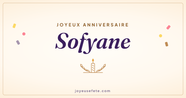 Image « Joyeux anniversaire Sofyane » au format large