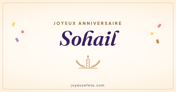 Image « Joyeux anniversaire Sohail » au format large