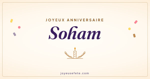 Image « Joyeux anniversaire Soham » au format large