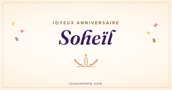 Image « Joyeux anniversaire Soheïl » au format large