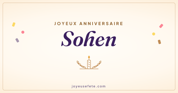 Image « Joyeux anniversaire Sohen » au format large