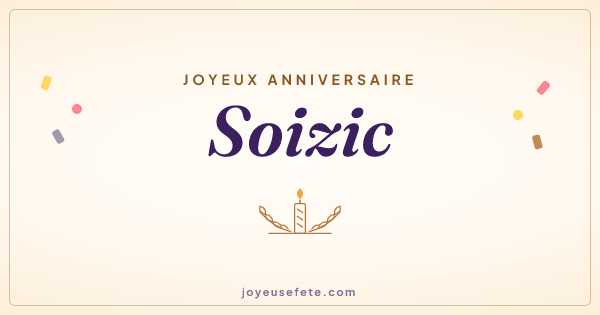 Image « Joyeux anniversaire Soizic » au format large