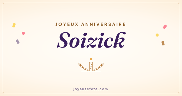 Image « Joyeux anniversaire Soizick » au format large