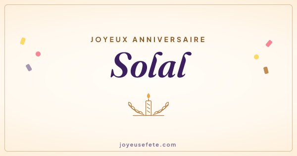Image « Joyeux anniversaire Solal » au format large
