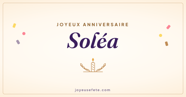 Image « Joyeux anniversaire Soléa » au format large