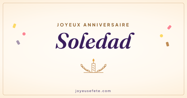 Image « Joyeux anniversaire Soledad » au format large