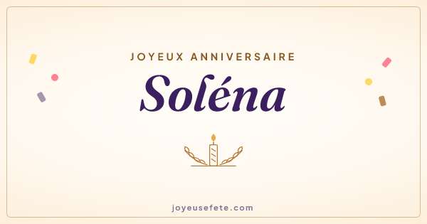 Image « Joyeux anniversaire Soléna » au format large