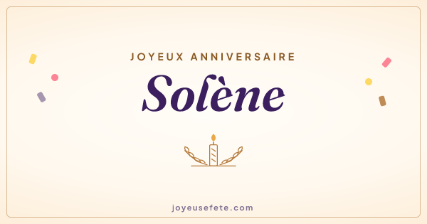 Image « Joyeux anniversaire Solène » au format large