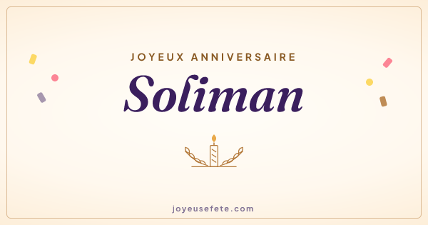 Image « Joyeux anniversaire Soliman » au format large