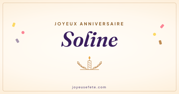 Image « Joyeux anniversaire Soline » au format large
