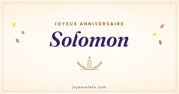 Image « Joyeux anniversaire Solomon » au format large