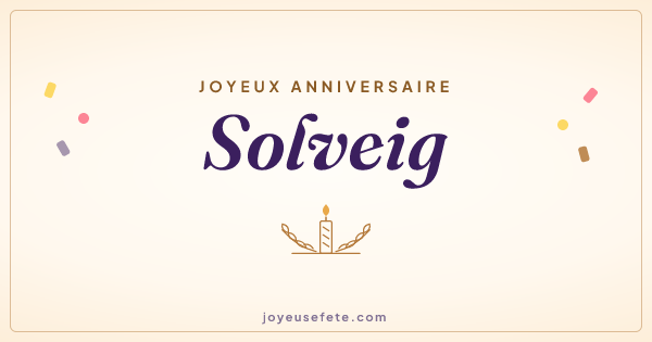 Image « Joyeux anniversaire Solveig » au format large