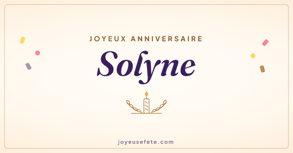 Image « Joyeux anniversaire Solyne » au format large