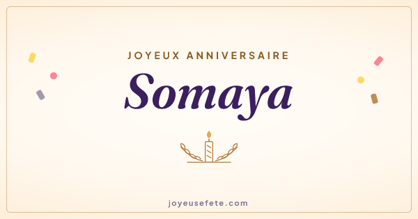 Image « Joyeux anniversaire Somaya » au format large