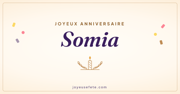 Image « Joyeux anniversaire Somia » au format large