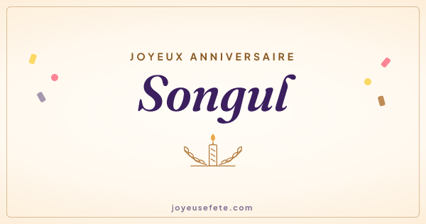 Image « Joyeux anniversaire Songul » au format large