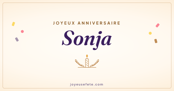 Image « Joyeux anniversaire Sonja » au format large