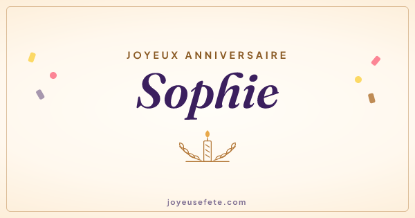 Image « Joyeux anniversaire Sophie » au format large