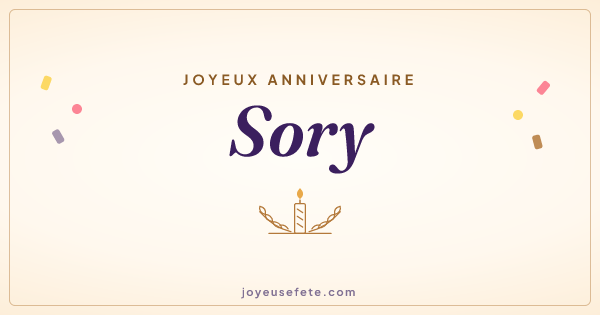 Image « Joyeux anniversaire Sory » au format large