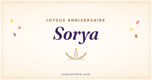 Image « Joyeux anniversaire Sorya » au format large