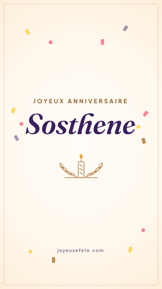 Image « Joyeux anniversaire Sosthene » au format story