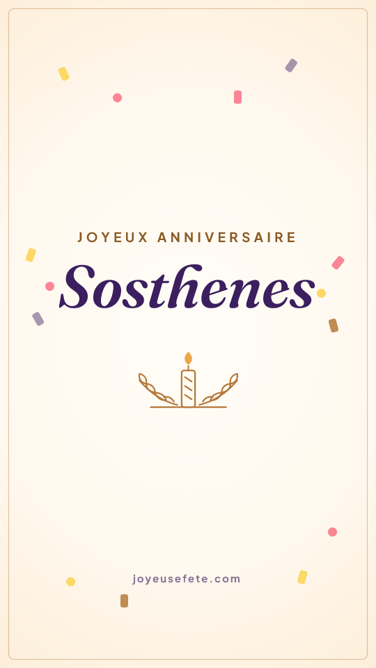 Image « Joyeux anniversaire Sosthenes » au format story