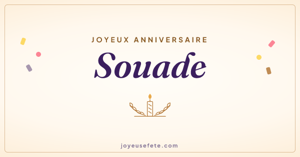 Image « Joyeux anniversaire Souade » au format large