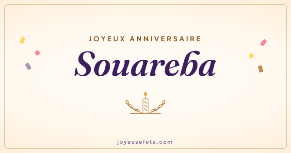 Image « Joyeux anniversaire Souareba » au format large