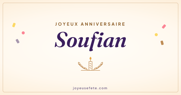 Image « Joyeux anniversaire Soufian » au format large