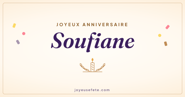 Image « Joyeux anniversaire Soufiane » au format large