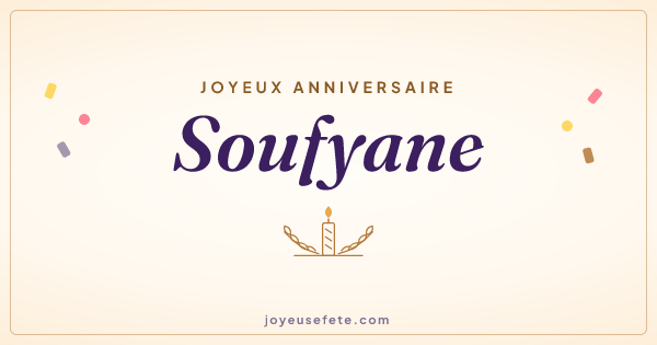 Image « Joyeux anniversaire Soufyane » au format large
