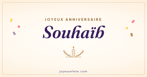 Image « Joyeux anniversaire Souhaïb » au format large