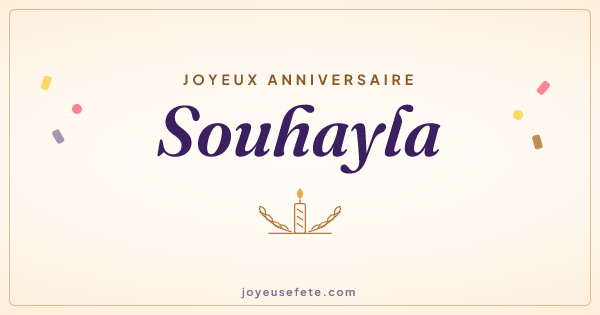 Image « Joyeux anniversaire Souhayla » au format large