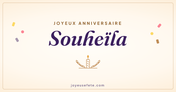 Image « Joyeux anniversaire Souheïla » au format large