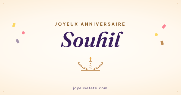 Image « Joyeux anniversaire Souhil » au format large