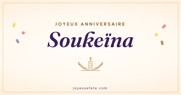Image « Joyeux anniversaire Soukeïna » au format large