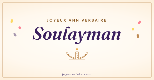 Image « Joyeux anniversaire Soulayman » au format large