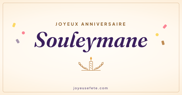 Image « Joyeux anniversaire Souleymane » au format large